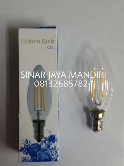 Jual Candle Led Filament E14 Dan E27 2 Watt 4 Watt Dan 6 Watt Sinar