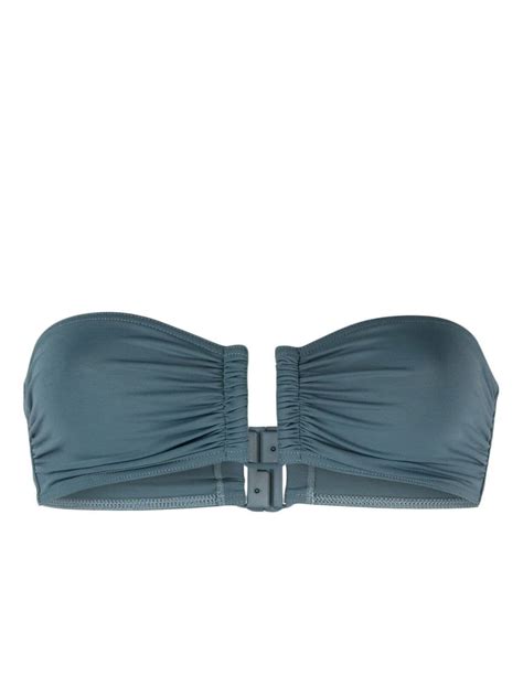 Eres Show Bandeau Bikini Top Blue Farfetch Uk