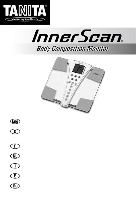 User manual Tanita InnerScan BC-587 (English - 52 pages)