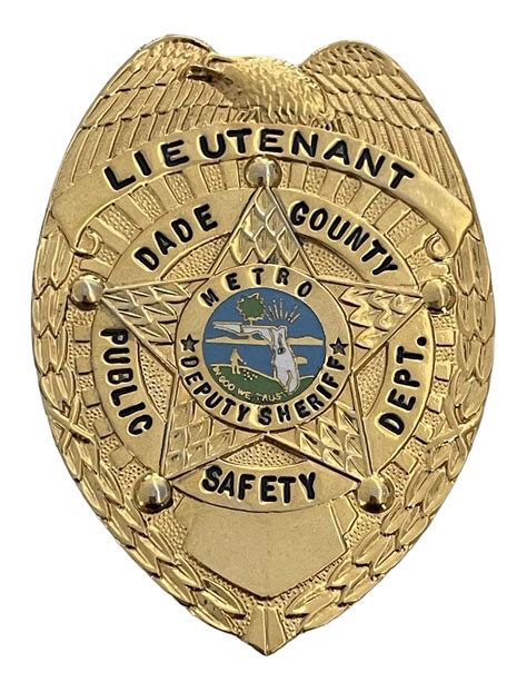 Dade County Florida Public Safety Department Badge