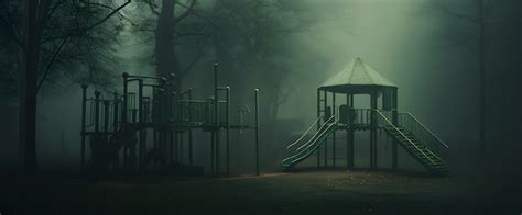 Free Photo | Horror scene with eerie playground