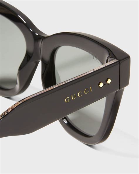 Gucci Oversized Acetate Cat Eye Sunglasses Neiman Marcus