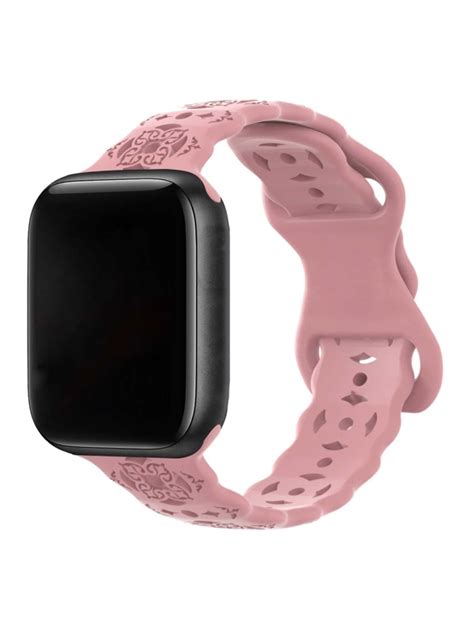 Floral Print Silicone Watchband Compatible With Apple Watch Shein Usa