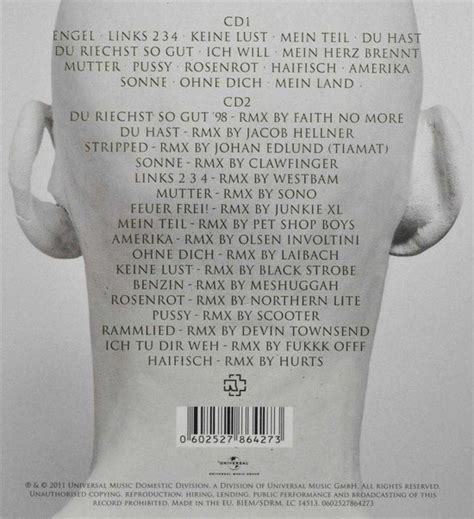 Rammstein Made In Germany 1995 2011 2 Cd Deluxe Edition