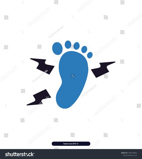 Numbness Tingling Feet Icons Medical Health Stock Vector (Royalty Free