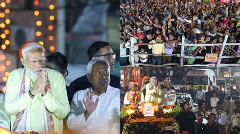 PM Modi Holds First Roadshow In Bihars Patna Receives Massive Welcome