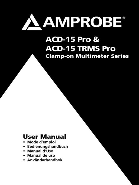 ACD 15 PRO TRMS - Manual | PDF | Alternating Current | Electrical Impedance