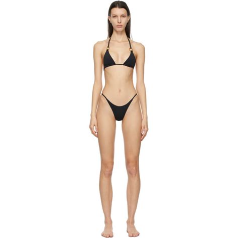 Louisa Ballou Black Mini Ring Bikini Louisa Ballou