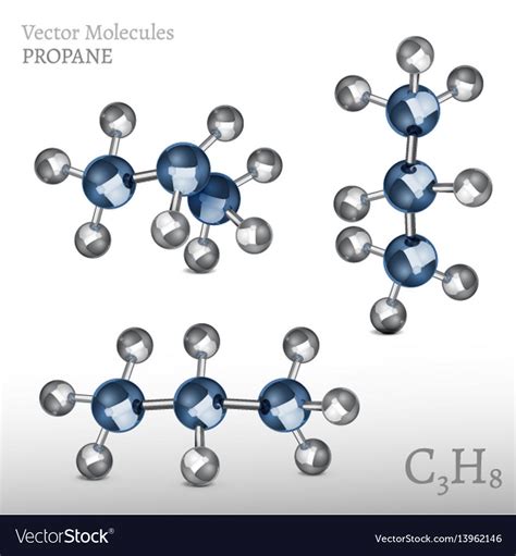 propane molecule image royalty  vector image