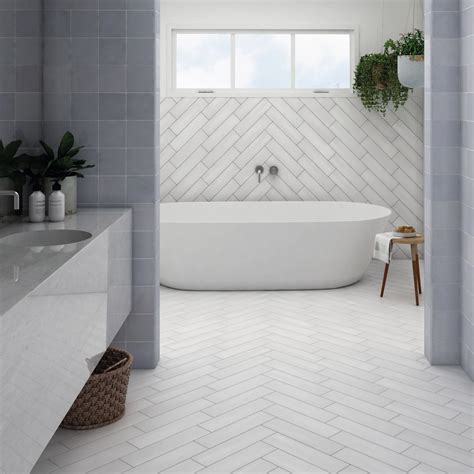 bathroom wall tiles white