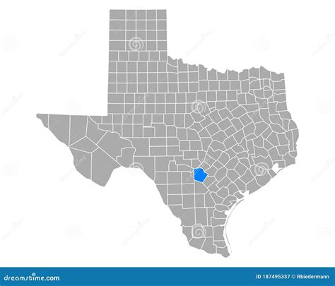 Map of Bexar in Texas stock vector. Illustration of geography - 187495337