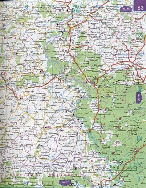 Карта Нижегородской области 1см = 5км. Подробная карта автомобильных ...