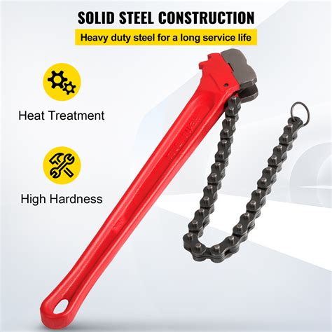 vevor  pipe chain wrench steel ratcheting wrench  chain