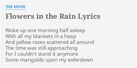 Flowers In The Rain Lyrics By The Move Woke Up One Morning