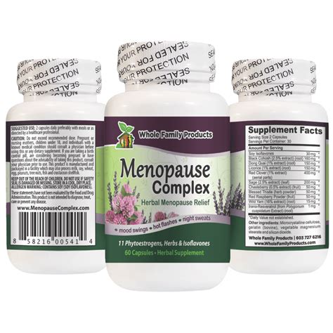 Menopause Complex Natural Herbal Supplement For Menopause Relief