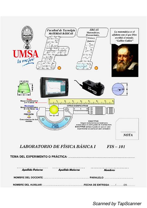 Caratula De Lab Fis 101 Laboratorio De Fisica Ii Lab Scanned By