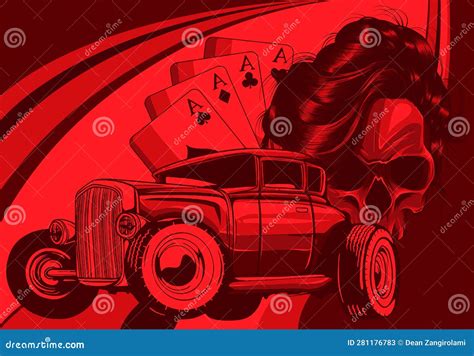 Vector Illustration Of Custom Colorful Hot Rod Stock Vector Illustration Of Custom Auto