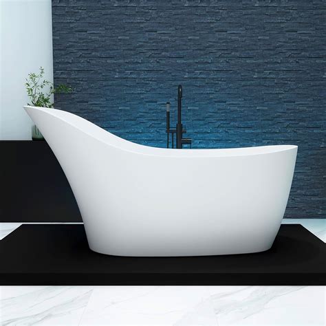 67'' Resin Stone Freestanding Bathtub Soaking Bathtub Solid Surface