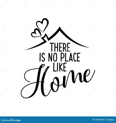 There is No Place Like Home Stock Vector - Illustration of logo, heart ...