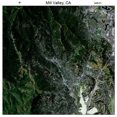 Aerial Photography Map of Mill Valley, CA California