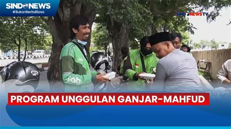 Relawan Ganjar Mahfud Bagikan Makan Siang Gratis Ojol Di Mataram