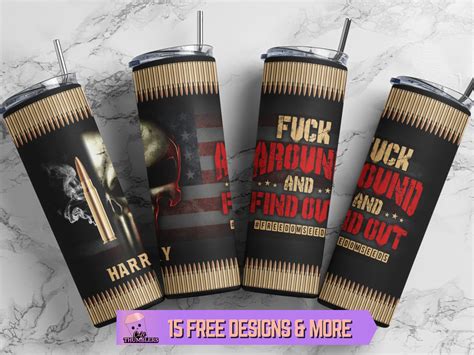 Oz Skinny Tumbler Wrap Fuck Around And Find Out Freedom Etsy