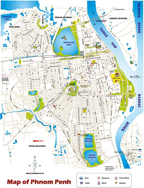 Phnom Penh City Map Cambodia, Phnom Penh Capital City, Pinned On