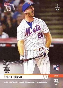 Pete Alonso Rookie Card - 2019 Topps Now Wins Home Run Derby Baseball Card