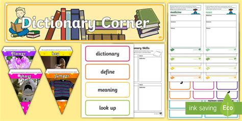 Ks1 Dictionary Corner Display Pack Teacher Made Twinkl