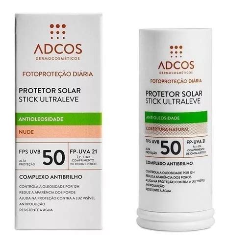 Protetor Solar Stick Ultraleve Fps50 Nude Adcos 15g Original Parcelamento Sem Juros