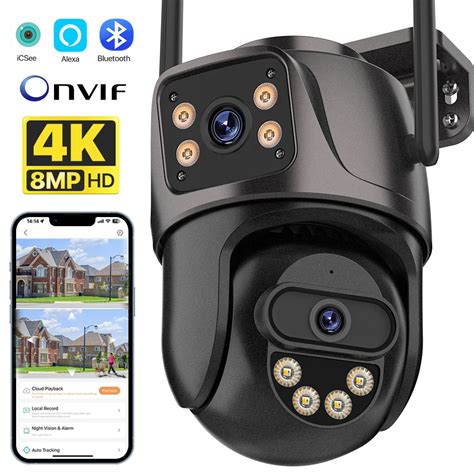 4k-8mp-ptz-wifi-Kamera-Doppel-objektiv-Dual-Screen-IP-Kamera-im-Freien ...
