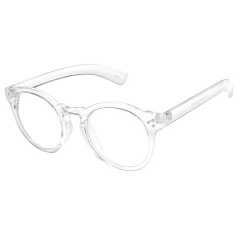 Retro Round P3 Transparent Clear Lens Glasses Zerouv