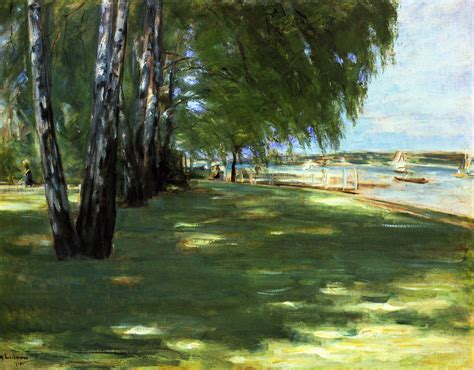 The Artist S Garden In Wannsee Birch Trees By The Lake Painting Max