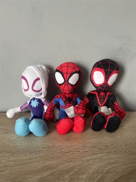 SPIDEY AND HIS Amazing Friends Plushies Spider Man Gwen Miles Morales