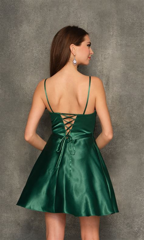 Short Green Homecoming Dress With Beads Promgirl