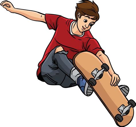 Desenho Animado De Skate - ilustração de clipart colorida de desenho animado de skate 12626339 ...