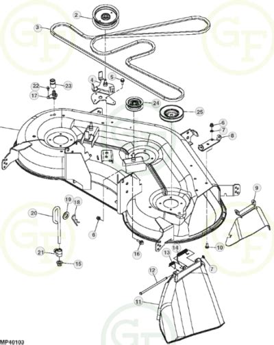 John Deere Mower Deck AUC13156 - Green Farm Parts