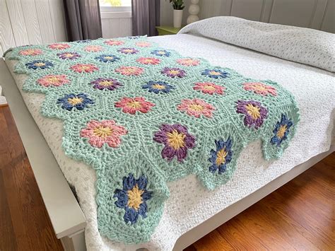 Flower Garden Afghan Crochet Pattern Maggies Crochet