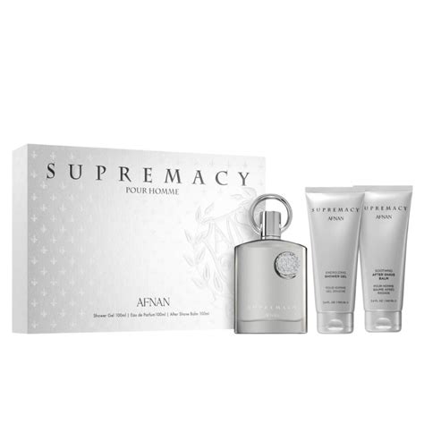 Supremacy Silver by Afnan for Men 3.4 oz EDP 3pc Gift Set | PLA