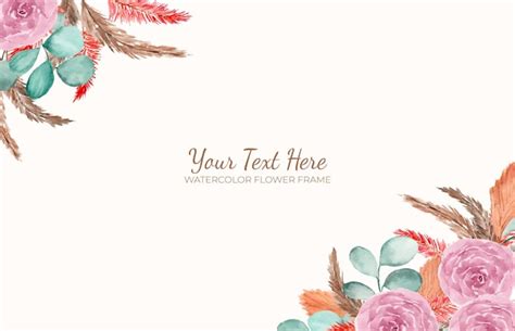 Premium Vector Manual Painted Of Aesthetic Rustic Floral Watercolor