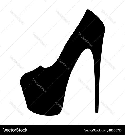 Fashion High Heel Shoe Silhouette Royalty Free Vector Image