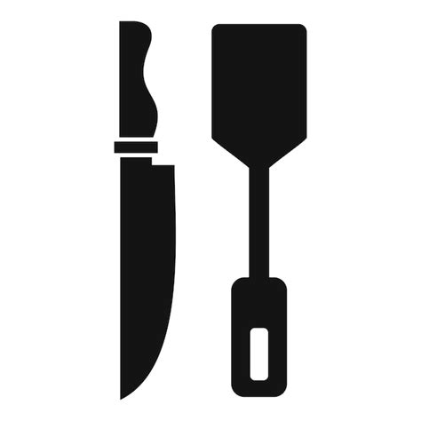 Premium Vector Cooking Knife Spatula Icon Simple Illustration Of