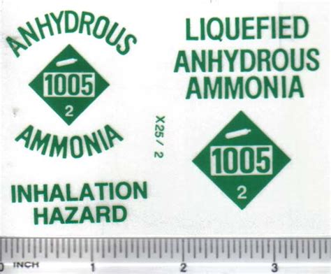 Decal 116 Anhydrous Ammonia Green Print Dx25 Midwest Decals