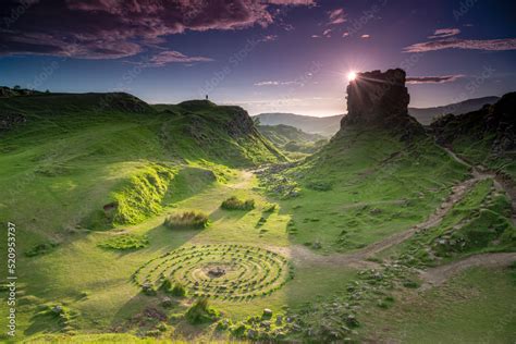 Fairy Tale Landscape The Fairy Glen Isle Of Skye Scotland Stock