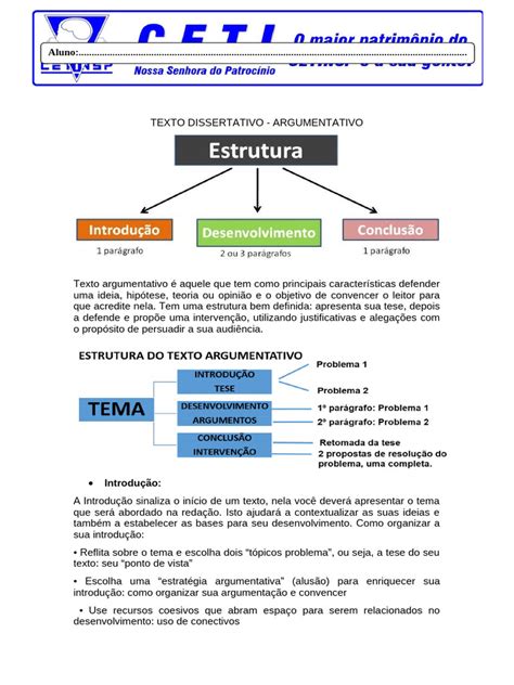 Caracteristicas Do Texto Argumentativo - Estrutura do Texto Argumentativo | PDF