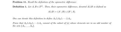 Solved Problem Recall The Definition Of The Symmetric Chegg