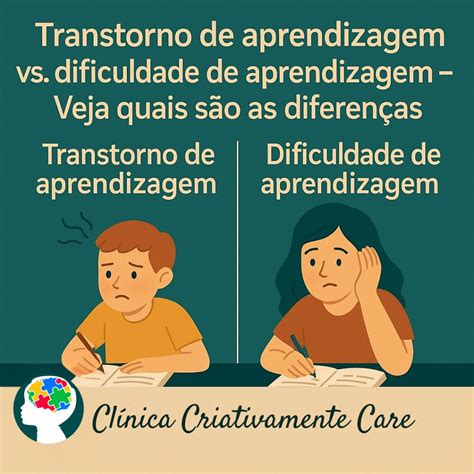 São Exemplos De Dificuldade De Aprendizagem - Criativamente - 📚 Transtorno de Aprendizagem x Dificuldade de ...