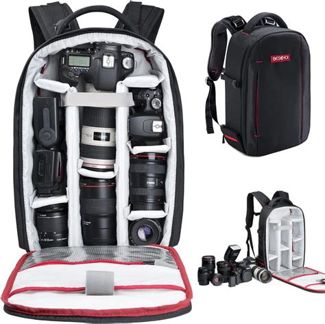 Beschoi Fotorucksack Wasserdicht Kameratasche Kamerarucksack Mit Laptopfach Für Canon Sony Nikon