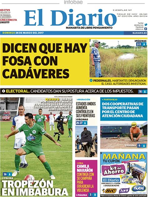 El Diario Ecuador Lunes 27 De Marzo De 2017 Infobae