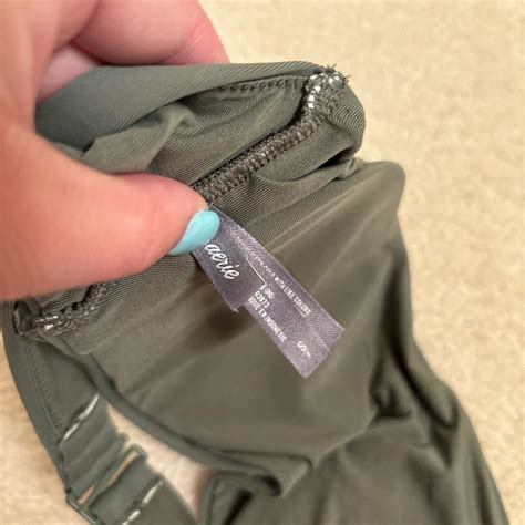 Olive Green Strapless Bikini Top Size Small Aerie Depop